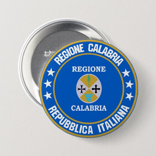 Badge Rond 7,6 Cm Calabre (Devant & derrière)