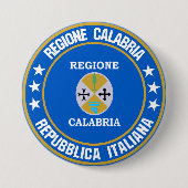 Badge Rond 7,6 Cm Calabre (Devant)