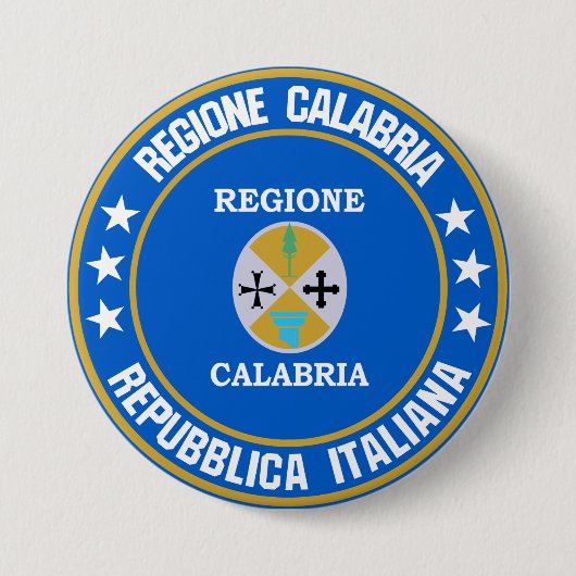 Badge Rond 7,6 Cm Calabre (Devant)