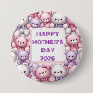 Badge Rond 7,6 Cm Câlins de Teddy Confortable