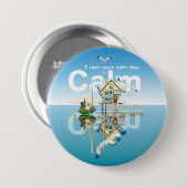 Badge Rond 7,6 Cm CALM I wish your calm day (Devant & derrière)