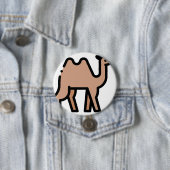 Badge Rond 7,6 Cm Camel (En situation)