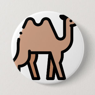 Badge Rond 7,6 Cm Camel