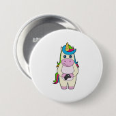 Badge Rond 7,6 Cm Caméra Unicorn (Devant & derrière)