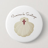 Badge Rond 7,6 Cm Camino de Santiago Pilgrim (Devant)
