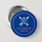 Badge Rond 7,6 Cm Camp de filles (Devant & derrière)