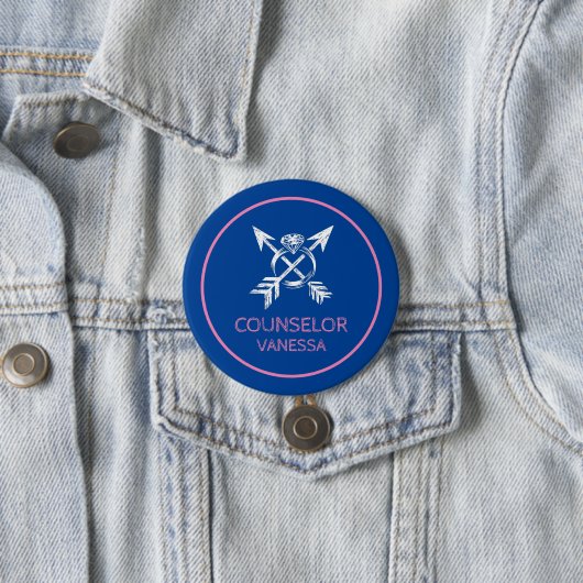 Badge Rond 7,6 Cm Camp de vacances pour filles (En situation)