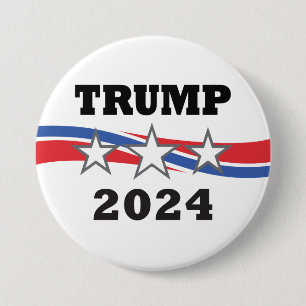 Badge Rond 7,6 Cm Campagne de victoire de Trump 2024 pour les étoile
