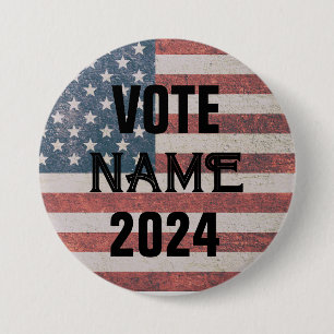 BADGE ROND 7,6 CM CAMPAGNE D'ÉLECTION MODÈLE PERSONNALISÉE BUTTONS U