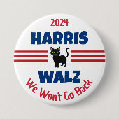 Badge Rond 7,6 Cm Campagne Harris Walz (Devant)