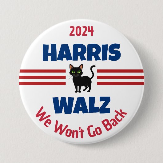 Badge Rond 7,6 Cm Campagne Harris Walz (Devant)