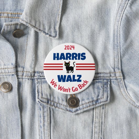 Badge Rond 7,6 Cm Campagne Harris Walz (En situation)