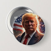 Badge Rond 7,6 Cm Campagne Trump (Devant & derrière)
