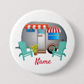 Badge Rond 7,6 Cm Camper Caravane Teardrop Thunder_Cove (Devant)