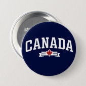 Badge Rond 7,6 Cm Canada (Devant & derrière)
