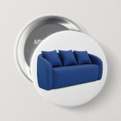Badge Rond 7,6 Cm Canapé bleu moderne (Devant & derrière)