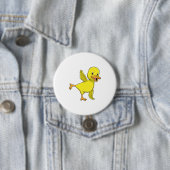 Badge Rond 7,6 Cm Canard au Yoga Exercice d'étirement (En situation)