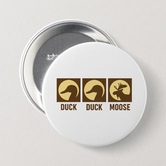 Badge Rond 7,6 Cm Canard Canard Moose (Devant & derrière)