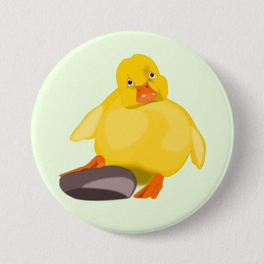 Badge Rond 7,6 Cm Canard jaune mignon (Devant)