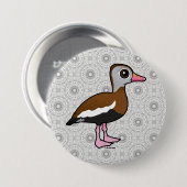 Badge Rond 7,6 Cm Canard siffleur à ventre noir Birdorable (Devant & derrière)