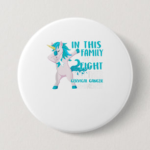 Badge Rond 7,6 Cm Cancer Du Col Dans Cette Famille Nous Nous Combatt