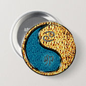 Badge Rond 7,6 Cm Cancer & Lapin de Feu (Devant & derrière)