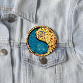 Badge Rond 7,6 Cm Cancer & Serpent de feu (En situation)