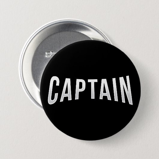 Badge Rond 7,6 Cm Capitaine (Devant & derrière)