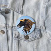 Badge Rond 7,6 Cm "Caracara Flight" Button (En situation)
