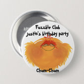 Badge Rond 7,6 Cm Caractère de dessin Fuzzy Monster (Devant & derrière)