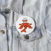 Badge Rond 7,6 Cm Caractère de homard au dessin souriant (En situation)