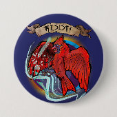 Badge Rond 7,6 Cm Cardinal oiseau de l'État Résistez (Devant)