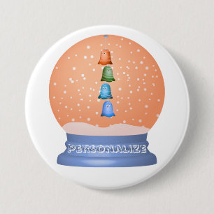 Badge Rond 7,6 Cm Caricature de créatures caricature boule de neige 