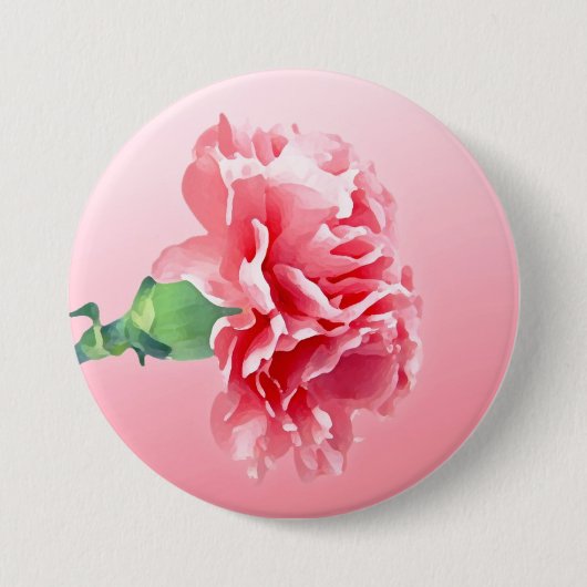 Badge Rond 7,6 Cm Carnation rose (Devant)
