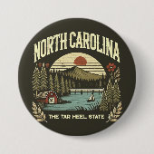 Badge Rond 7,6 Cm Caroline du Nord (Devant)