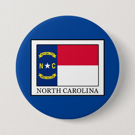 Badge Rond 7,6 Cm Caroline du Nord (Devant)