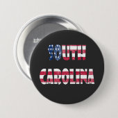 Badge Rond 7,6 Cm Caroline du Sud (Devant & derrière)
