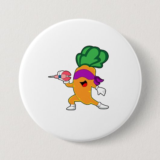 Badge Rond 7,6 Cm Carottes fléchettes (Devant)