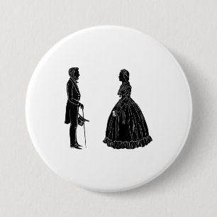 Badge Rond 7,6 Cm Carte postale d'invitation
