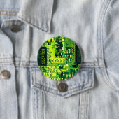 Badge Rond 7,6 Cm Carte verte PCB, circuit imprimé de pièces électro (En situation)