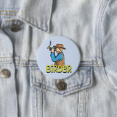 Badge Rond 7,6 Cm Cartoon Birder (En situation)