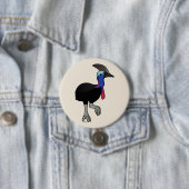 Badge Rond 7,6 Cm Casoar du sud (En situation)