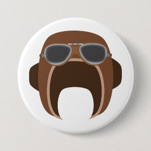 Badge Rond 7,6 Cm Casque pilote