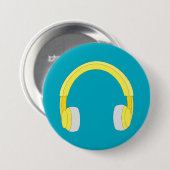 Badge Rond 7,6 Cm Casques audio (Devant & derrière)