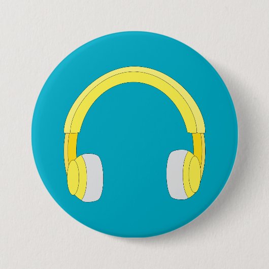 Badge Rond 7,6 Cm Casques audio (Devant)