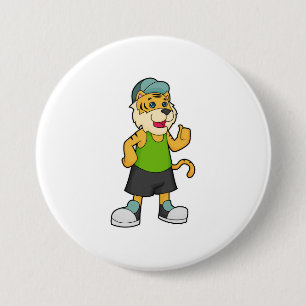 Badge Rond 7,6 Cm Casquette de tigre