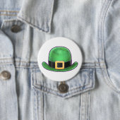 Badge Rond 7,6 Cm Casquette du Derby Vert de la Saint-Paddys (En situation)