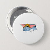 Badge Rond 7,6 Cm Casquette pilote éléphant (Devant & derrière)
