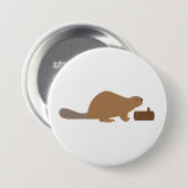 Badge Rond 7,6 Cm Castor (Devant & derrière)