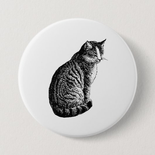 Badge Rond 7,6 Cm Cat (Devant)